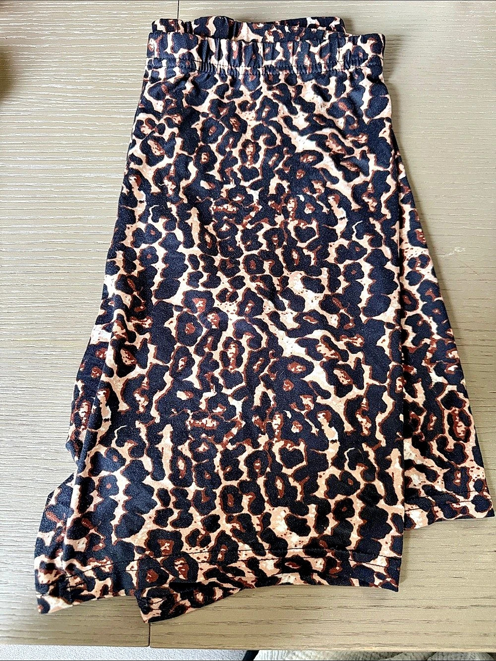 Animal Print biker shorts in Brown & Black Like New